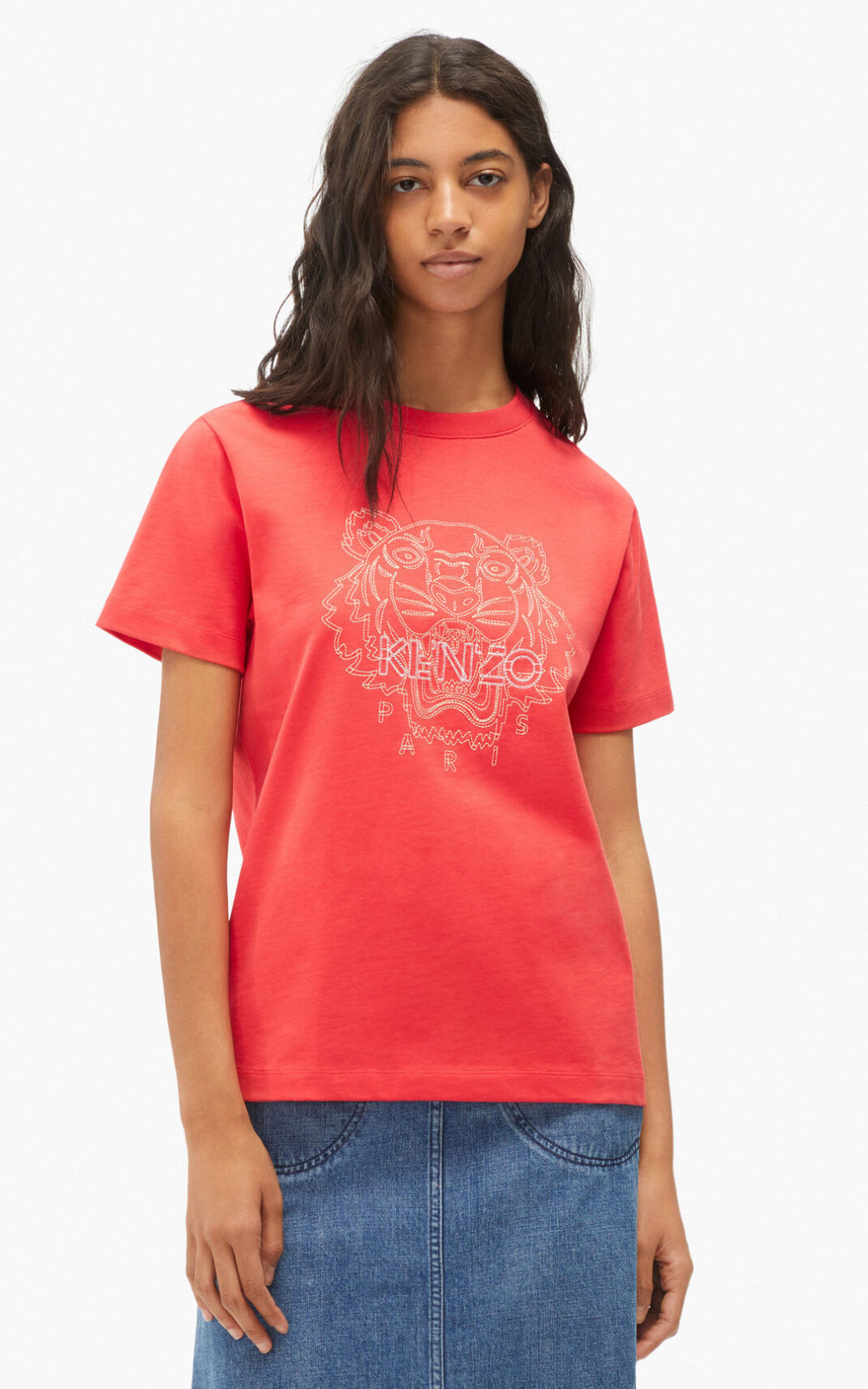 Kenzo Loose Tiger T Shirt Dam | 87426-NEKF